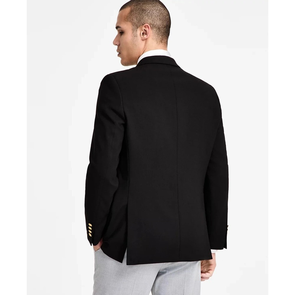 Nautica Men's‎ Modern Fit Active Stretch Solid Blazer Black 42L F03452 - Picture 2 of 3